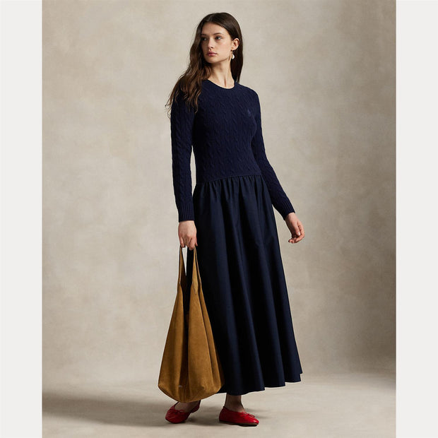 Navy Flare Dress - Stilshoppen