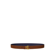 Navy/Lauren Tan Logo Reversible Embossed  Belt - Stilshoppen