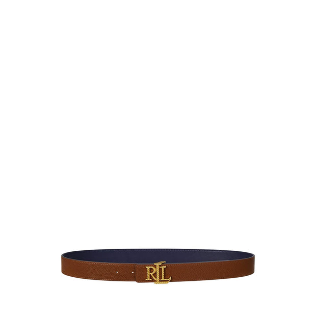 Navy/Lauren Tan Logo Reversible Embossed  Belt - Stilshoppen