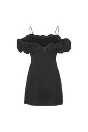Sort Crepe A-Line Mini Dress - Stilshoppen