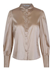Beige Feminine Silk Blouse - Stilshoppen
