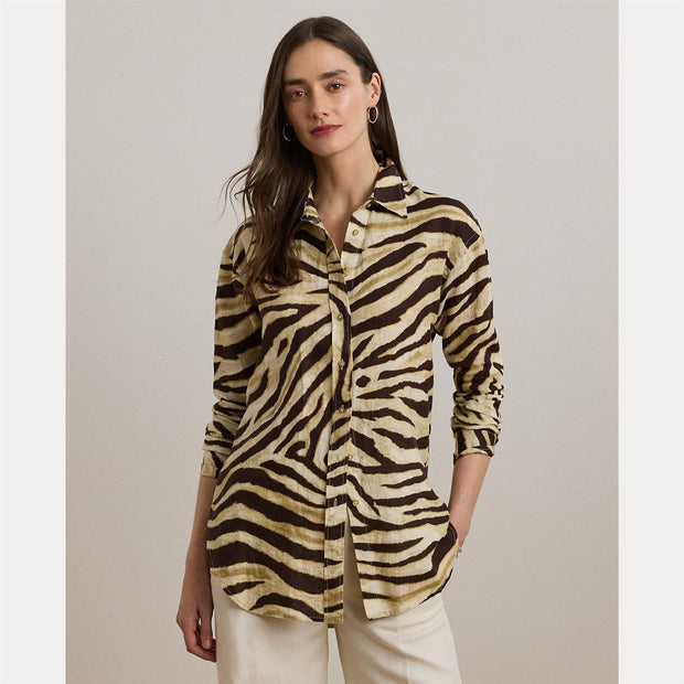 Zebra Print Relaxed Fit Lauren Shirt - Stilshoppen