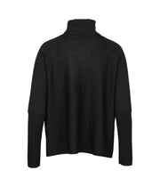 Black Merino Short Wide Turtleneck - Stilshoppen