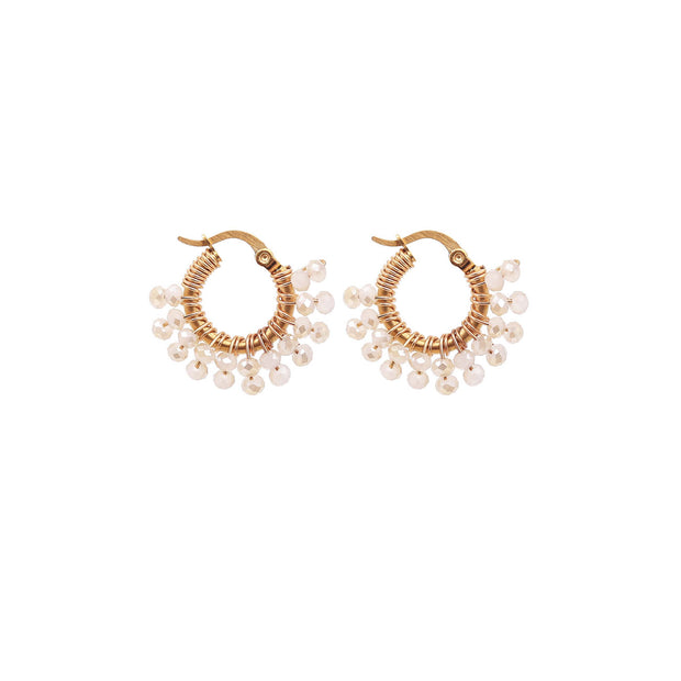 Gull/pink Glam Loop Tiny øredobber - Stilshoppen
