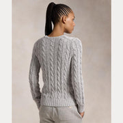 Light grey Cabel Knit Ragg Sweater - Stilshoppen