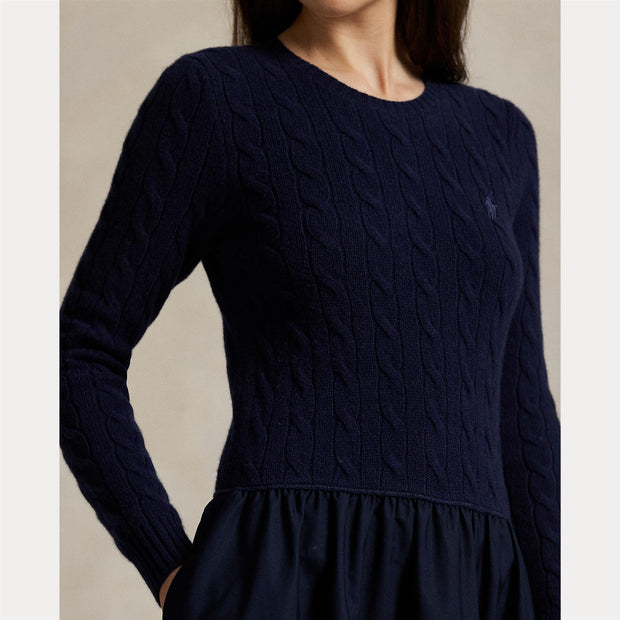 Navy Flare Dress - Stilshoppen
