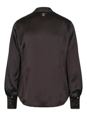 Sort Classic V-Neck Blouse - Stilshoppen