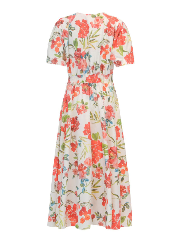 Flower V-neck dress - Stilshoppen