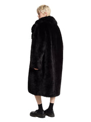 Sort Faux Fur Coat - Stilshoppen