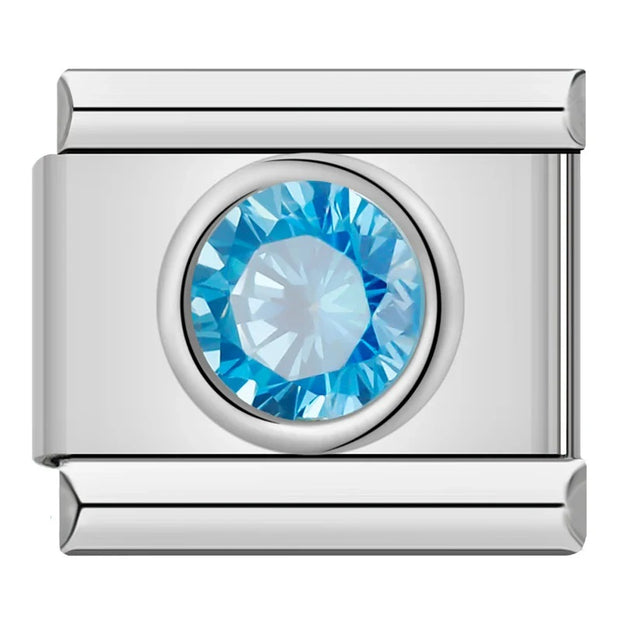 Round Blue Stone charms - Stilshoppen