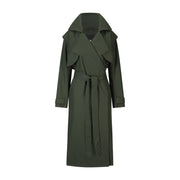 Oliven Regndråpe Trench Coat - Stilshoppen