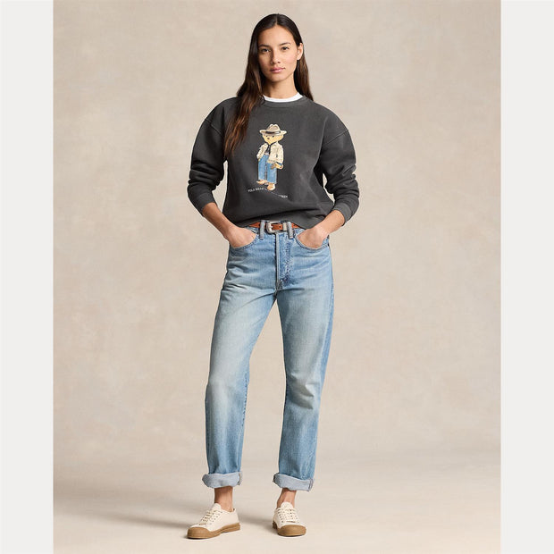 Koksgrå Polo Bear Fleece Crewneck - Stilshoppen