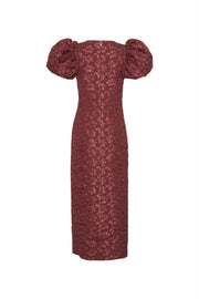 Jacquard Midi Puffy Dress - Stilshoppen