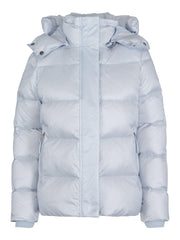 Lyseblå Short Hooded Puffer Jacket