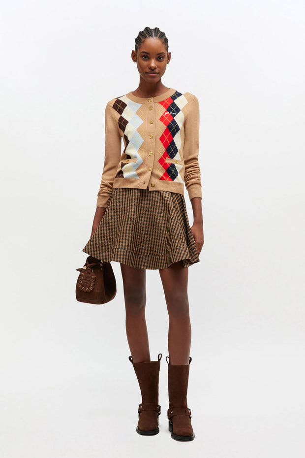 Beige Cashmere Wool Mix Cardigan - Stilshoppen