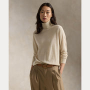 Lys beige Wool Turtlenecke Sweater - Stilshoppen