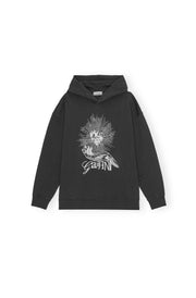 Sort Isoli Heart Oversized Hoodie - Stilshoppen