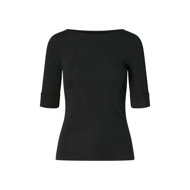 Sort Boatneck Top - Stilshoppen