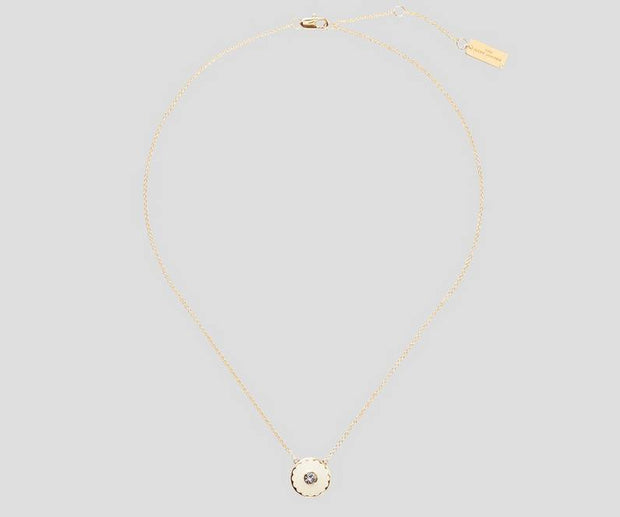 Sort/cream The Medallion Pendant - Stilshoppen