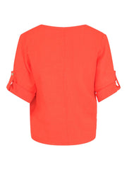 V-Neck Tie Blouse