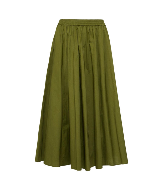 Grønt Poplin Pull on skirtSkirt - Stilshoppen