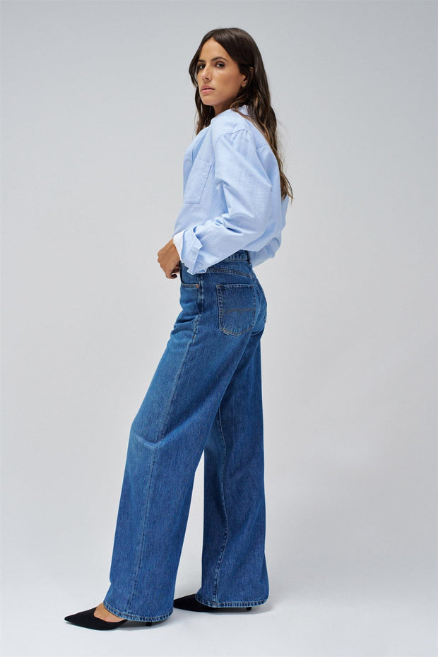 Blå Wide Leg Jeans
