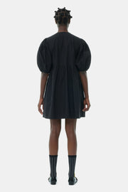 Cotton Poplin Tie Mini Dress