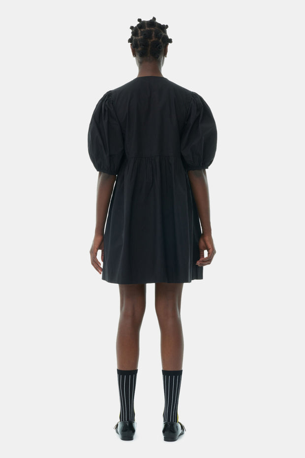 Cotton Poplin Tie Mini Dress