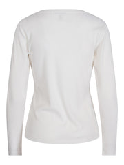 Creme Rib top - Stilshoppen