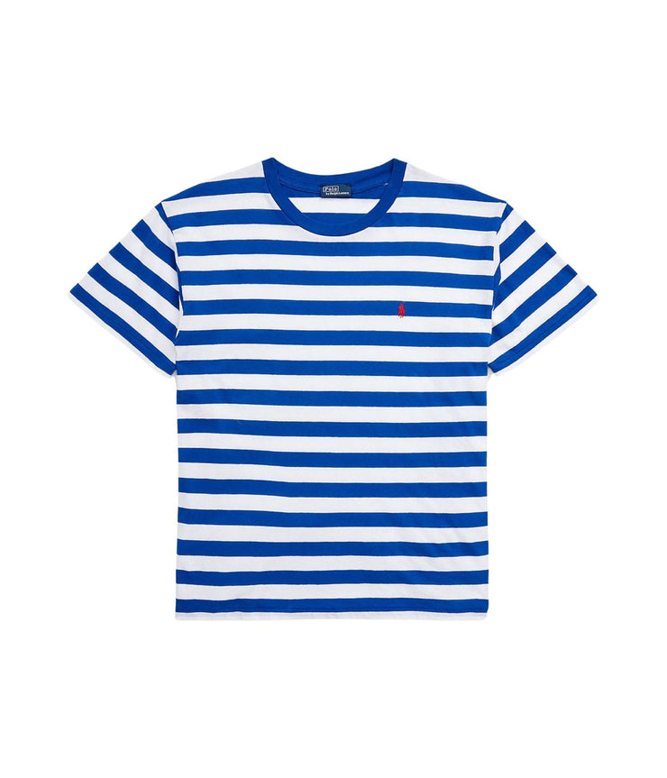 Blå/hvit Striped jersey tee