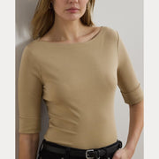 Beige Judy Boatneck Top - Stilshoppen