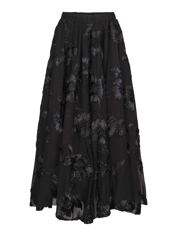 Sort Long Tyll Skjørt - Stilshoppen