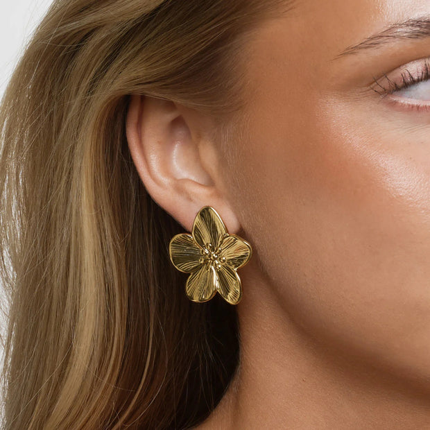 Maebry Statement flower State Earrings