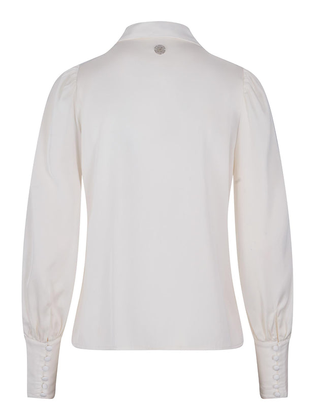 Creme Feminine Silk Blouse - Stilshoppen