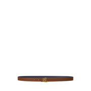 Navy Logo Reversible Embossed Skinny Belt - Stilshoppen