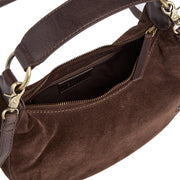 Brun Cross over suede bag