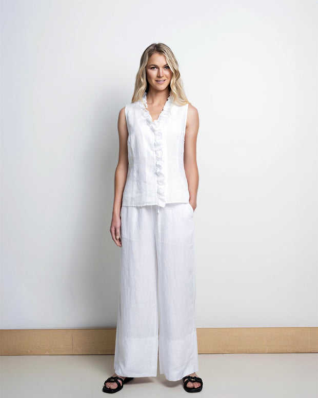 White Lou Wide Pants