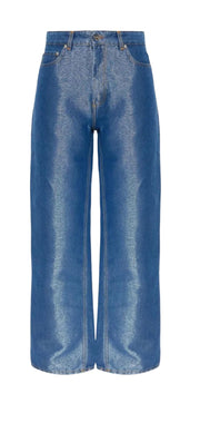 Blå Shiny Welt Denim Izay - Stilshoppen