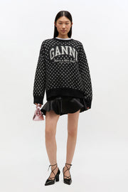 Sort Brushed Alpaca Oversized Sweater - Stilshoppen