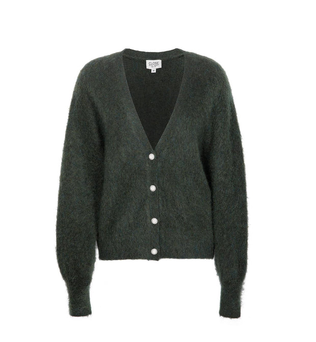 Grønn Sarah Cardigan - Stilshoppen