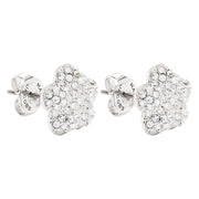 Sølv/Crystal Daisy Pave Earrings