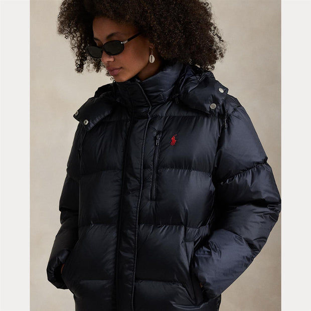Navy Water-repellent Quilted Down Jacket