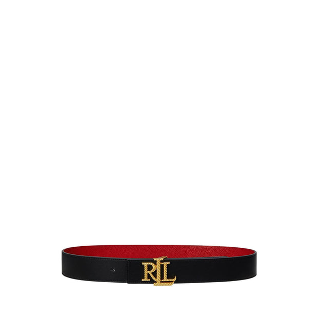 Sort/rødt Logo Reversible Embossed Belt - Stilshoppen