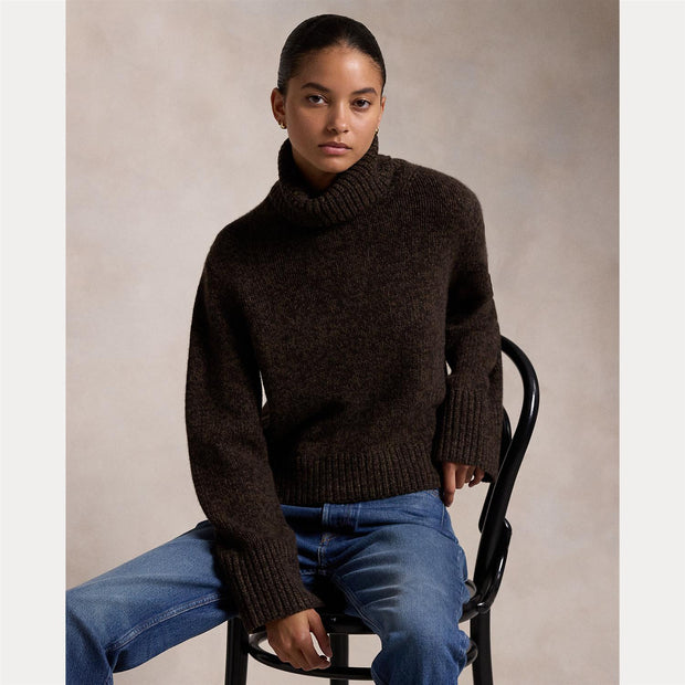 Brun Turtleneck Sweater - Stilshoppen