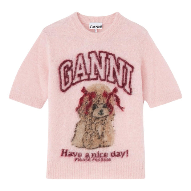 Lys rosa  Alpaca Graphic T-shirt - Stilshoppen