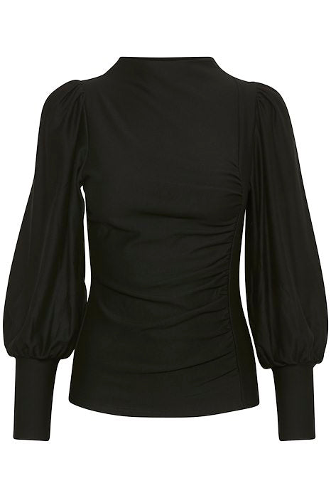 Sort RifaGZ puff blouse - Stilshoppen