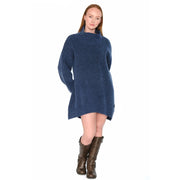 Navy Fam Patch Long Sweater - Stilshoppen