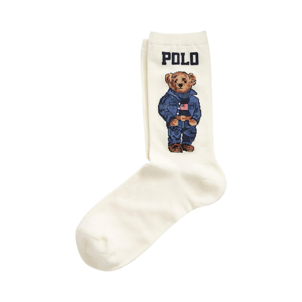 Offwhite Polo Bear Crew Socks - Stilshoppen