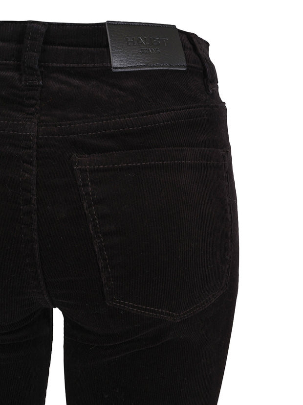 Black Cord Bootcut Casual Trouser