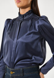 Mørkeblå RobertaDEA Millennium blouse - Stilshoppen